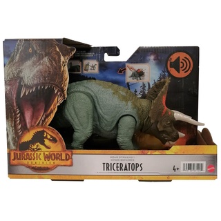 Mattel® Actionfigur Mattel HDX40 Jurassic World Dominion Triceratops Brüllattacke Urzeitmo bunt