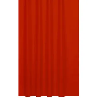 Ekershop Premium Textil Duschvorhang 240x200 cm Uni Rot – Waschbar & Wasserabweisend | Rundum Sauber Umgenäht | Mit Beschwerungsband | Hotelqualität | Extra Groß | inkl. Ringe