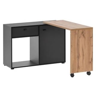 Möbelpartner Schreibtischkombination Tiny Working, mit Sideboard, eiche