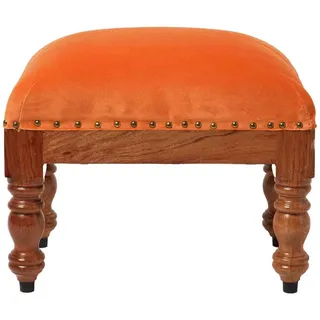 Homescapes Samthocker 50 x 30 x 40 cm Orange