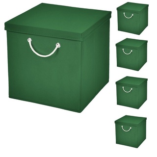 StickandShine Faltbox »5x Faltkiste 30x30x30 cm Aufbewahrungsbox Regalbox in verschiedenen Farben (5 Stück 30x30x30) moderne Faltbox Maritim mit Kordel 30cm«