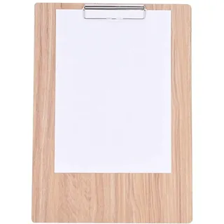 Klemmbrett A4, Clipboard Schreibbrett Mit Klemme, Nachhaltiges Schreibbrett Aus Holz, Clipboard Für Büro Und Unterwegs, A4 Holz Zwischenablage Künstler Skizze Brett Glatte, Braun