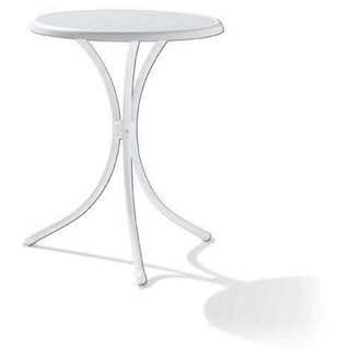 Sieger Bistro-Tisch Stahl - Weiß - /Stahl