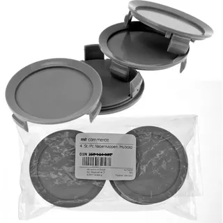 BRANDT AUTOMOTIVE Radkappe 4x 74,5mm Nabenkappen Radnaben Kappen Grau Flach für Mercedes Benz