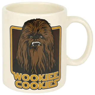 Star Wars 1012344010 Tasse mit Keksfach Wookiee Cookies, Edelstahl, weiß, 9 x 4 x 4 cm