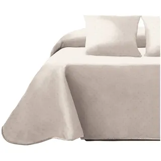 Erwin Müller Tagesdecke Tagesdecke, Polyester Uni beige|braun 270 cm x 250 cm