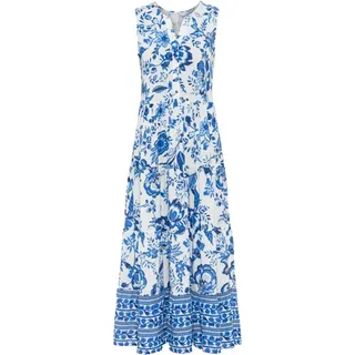 LASCANA Maxikleid Blumenprint Blau/Creme 34