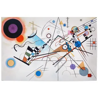 artboxONE Poster 90x60 cm Abstrakt Kubistische Komposition - Bild malerei bildende Kunst bunt