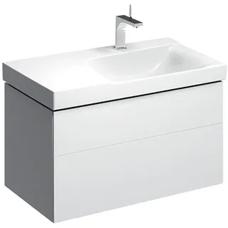 Geberit Waschtischunterschrank 2 Auszüge 88 x 53 x 46,2 cm Weiß Hochglanz