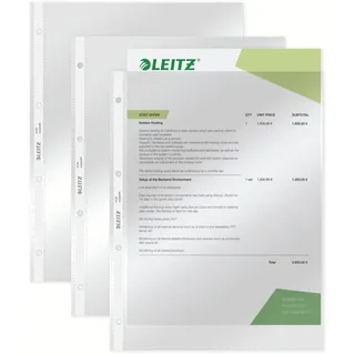 Leitz Prospekthüllen A4 80my PVC glasklar 10 Stück