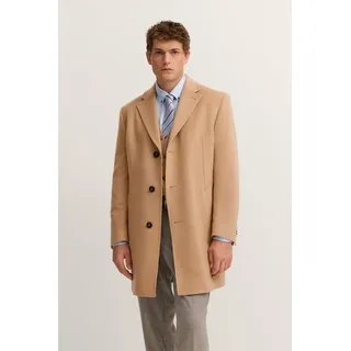 bugatti Kurzmantel Kaschmir im Modern Fit mit Knopfleiste beige|braun 46