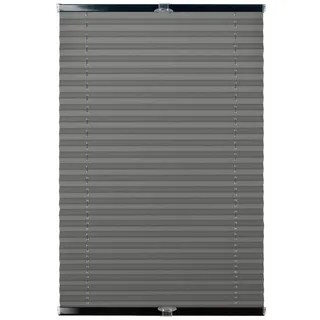 Rikmani Plissee Plissee Klemmfix Jalousie Thermo, Klemm- oder Schraubmontage grau 95 cm x 120 cm