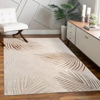 Paco Home Tuana 218 Kurzflorteppich 80 x 150 cm Beige
