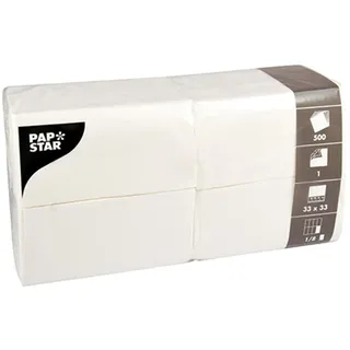 Papstar Servietten weiß 1-lagig 33,0 x 33,0 cm, 500 St.