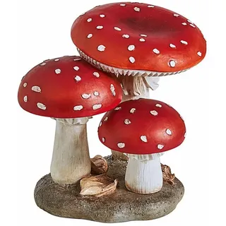 Mirabeau Dekoobjekt Deko-Pilz Lupton rot/weiß rot