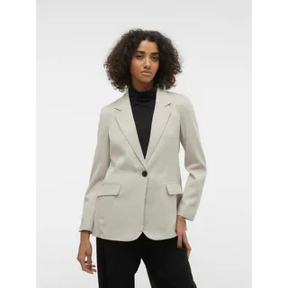 Longblazer VERO MODA "VMRITA LS LOOSE BLAZER NOOS" Gr. L (40), beige (silver lining) Damen Blazer