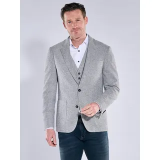 engbers Herren Sportives Sakko aus flexibler Ware Grau slim fit gemustert - 106
