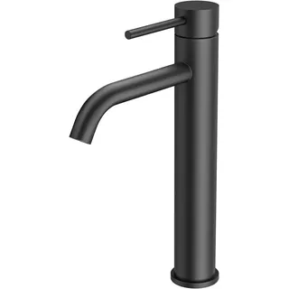 Wasserhahn Bad, Waschtischarmatur Hoch Waschbecken Armaturen in Schwarz Einhebelmischer Mischbatterie für Waschbecken Waschtisch Badezimmer für Waschtisch Badezimmer Gäste-WC