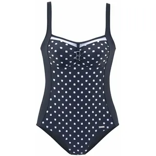 LASCANA Badeanzug Damen Marine/Weiß 50 Cup F