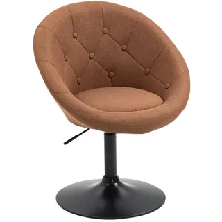 Svita Cocktailsessel Havanna Polyester 62 x 88 x 58 cm Braun drehbar, höhenverstellbar