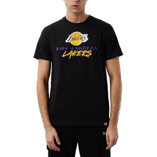 New Era T-Shirt T-Shirt New Era NBA Script Los Angeles Lakers gelb|schwarz XXL