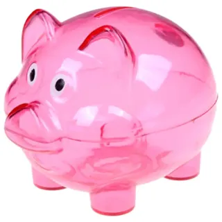BSTCAR Sparschwein Transparent - Spardose Sparschwein Plastik Süßes Schwein Design Piggies Bank Münzfach Kinder Geschenk