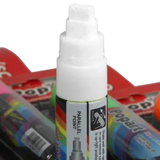 Druckspezialist Kreidemarker Flüssigkreide Tafelstifte Kreidestift Popart 10mm breite parallel-Spitze Weiss