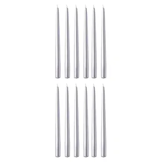 BUTLERS Zwillingskerze TWIN FLAME 12er-Set - Silber