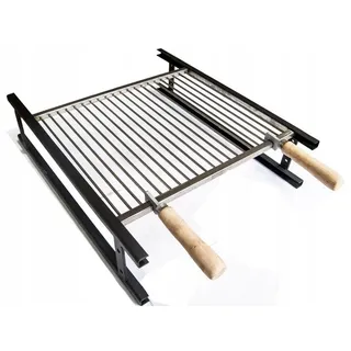 Grillrost Rost Edelstahl Griffen 73x63cm Rechteckig Modern Neu