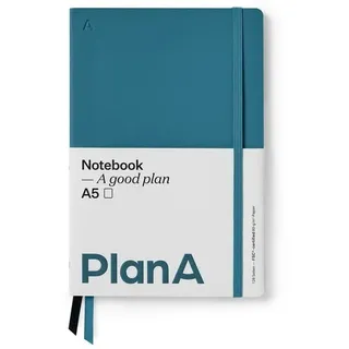 Notizbuch A5 Softcover Blanko Pacific Blue