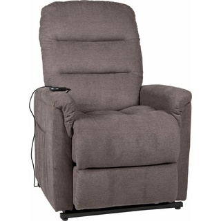 Duo Collection TV-Sessel Whitehorse XXL bis 150 kg belastbar, mit elektrischer Aufstehhilfe, Relaxfunktion und Taschenfederkern mit Stahlwellenunterfederung braun|grau
