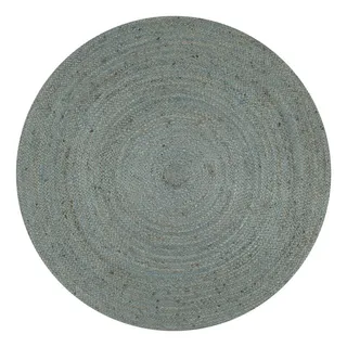Teppich Teppich Handgefertigt Jute Rund 150 cm Olivgrün, vidaXL, Runde grün Ø 150 cm x 150 cm x 150 cm