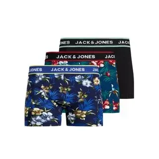 JACK & JONES Printed Trunks black/black S 3er Pack