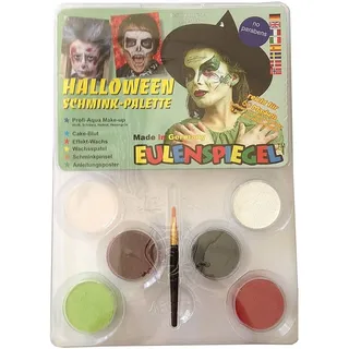 Eulenspiegel 450154 - Schmink-Palette Halloween, Schminkset, Karneval, Halloween, Mottoparty
