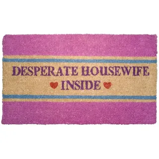 Gift Company Fußmatte Desperate House Wife, Kokos, Fuchsia, 74 x 3 x 44 cm