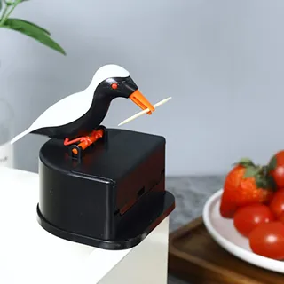 FIYSON Zahnstocher Spender, automatische Vogel Zahnstocher Box Specht Zahnstocher Spender,Zähne Reinigung Zahnstocher Für Dekoration,Küche,Zuhause,Party,Lustiges Geschenk Zahnstocherhalter (Stil 2)