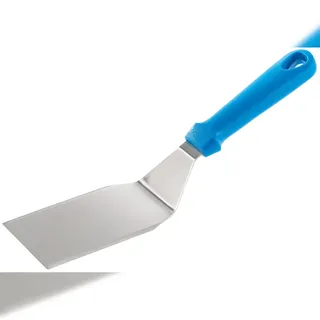 METRO PROFESSIONAL Pizzaheber, Edelstahl, 7 x 23 cm, mit kurzem Kunststoffgriff, silber / blau