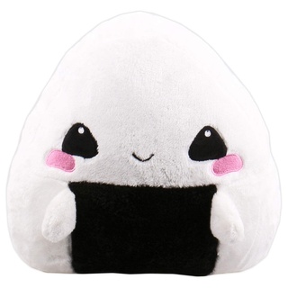 moodrush® 🍙 Onigiri Kissen / Onigiri Plüsch | Japan-Kissen Sushi | Plüschtier Kuscheltier Stofftier Kawaii Manga | Alle Elemente schön Bestickt | 🍙 waschbar | ca. 36x36 cm