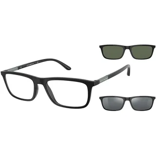 Sonnenbrillen Emporio Armani EA 4160 Black/Clear Black/Green Clip-On 55/18/145 Herren - 18/14/9 cm