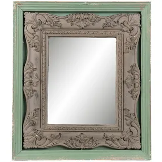 Clayre & Eef Wandspiegel aus Holz-Glas Shabby Landhaus Romantik ca. 41x4x47 cm
