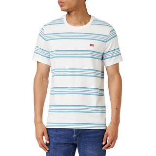 Levi's Herren Ss Original Housemark Tee T-Shirt,Vision Bright White Striped,S