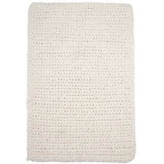 House Doctor Badezimmer Teppich Crochet rechteckig, 90 x 60 cm, weiß