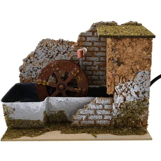 PERAGASHOP Wassermühle mit Pumpe, 20 x 14 x 16 cm, Krippenzubehör