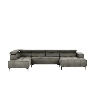 Switch Wohnlandschaft Caro grau ¦ Maße (cm): B: 350 H: 81 T: 214.0