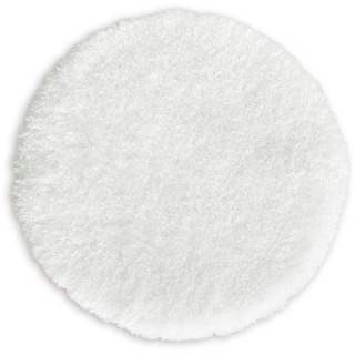 WohnDirect Premium Badematte RUND Einzeln zum Set kombinierbar • Badvorleger Duschmatte • rutschfest & Waschbar • Badteppich, Badezimmerteppich Weiss • ca 71 cm Rund