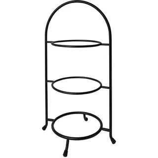 Contacto Telleretagere, schwarz für Teller 27-30 cm, 11'', dreistufig, Stahldraht, schwere Ausführung
