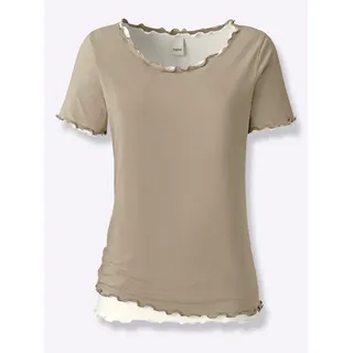 Heine Doppelpack T-Shirt Beige/Braun 48