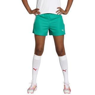 PUMA womens Shorts, Pepper Green-Puma White, M