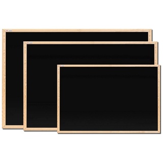 ALLboards Tafel Schwarze Magnetische Kreidetafel Naturholzrahmen Schreibtafel 40 cm x 60 cm