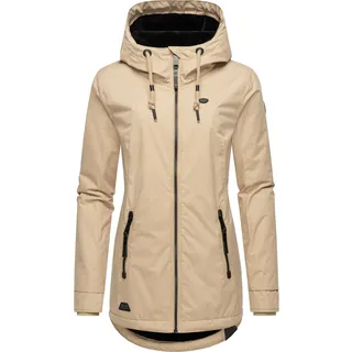Ragwear Damen, warme Winterjacke kurz wasserdicht mit Kapuze Zuzka Winter Taupe24 Gr. 6XL - 6XL